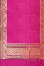 Handloom Banarasi katan pure silk saree in  pink with small motifs