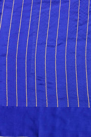 Banarasi pure silk ( Raw Mango) saree in blue with small floral motifs