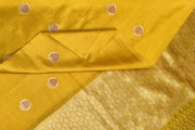 Banarasi pure silk ( Raw Mango) saree in mustard with  floral motifs