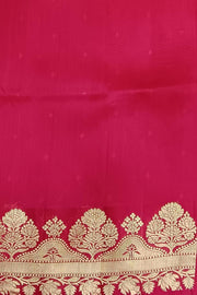 Banarasi kora ( organza) silk saree  in magenta with small buttis
