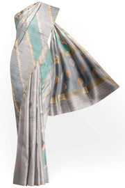 Rangkat pure kora (organza)Banarasi silk saree in light grey