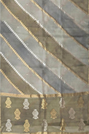 Rangkat pure kora (organza)Banarasi silk saree in  ash grey