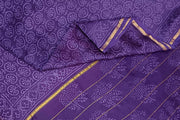 Hand block Bagru print on Chanderi silk cotton saree in purple