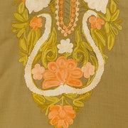 Cotton kurta in wheat brown  with hand embroidered Kashmiri aari work