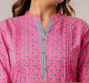 Cotton tunic in pink