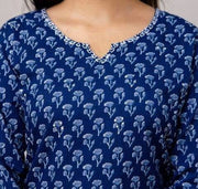 Cotton tunic in blue