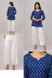 Cotton tunic in blue