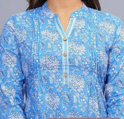 Cotton tunic  in surf blue