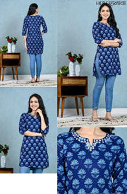 Cotton tunic  in royal blue