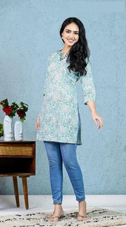 Cotton tunic  in sea green