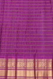 Handloom Gadwal SICO ( silk cotton) saree in navy blue