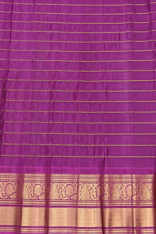 Handloom Gadwal SICO ( silk cotton) saree in navy blue