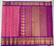 Handloom Gadwal SICO ( silk cotton) saree in pink