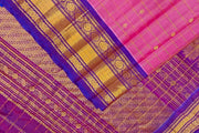 Handloom Gadwal SICO ( silk cotton) saree in pink