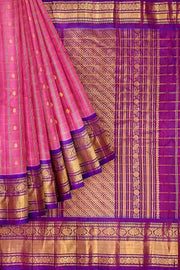 Handloom Gadwal SICO ( silk cotton) saree in pink