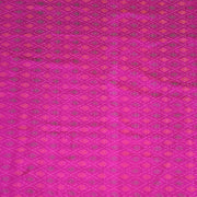 Handwoven Ikkat pure silk   fabric in dupioni finish in pink.