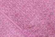 Handwoven Ikat pure silk fabric in pink in dupion finish