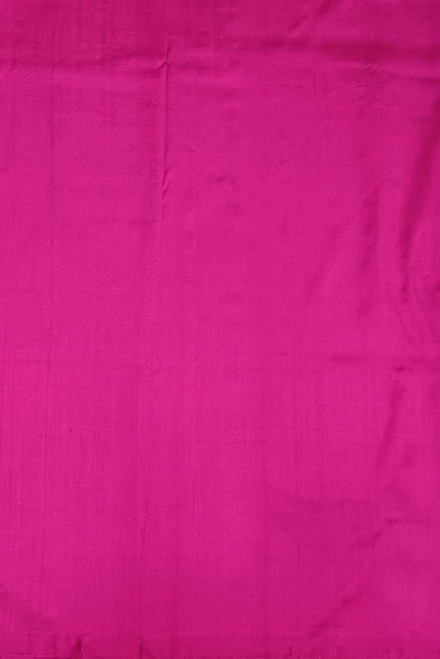 A handwoven twill weave ikat pure silk saree in pink with floral pattern  in circle