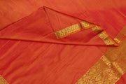 Kanchi pure silk dhavani / voni / chunni in mustard orange