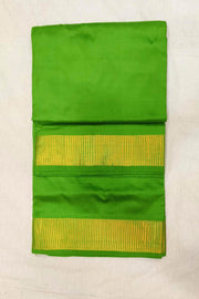 Kanchi pure silk saree in green  ( 9 yards)