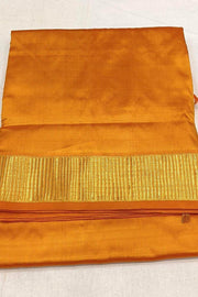 Kanchi pure silk saree in mustard  ( 9 yards)