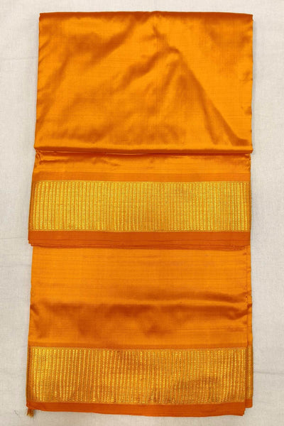 Kanchi pure silk saree in mustard  ( 9 yards)