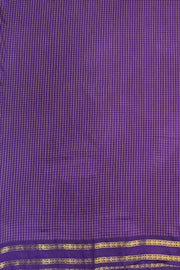 Fine checks cotton saree in violet.