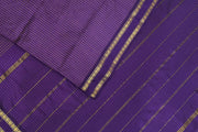 Fine checks cotton saree in violet.