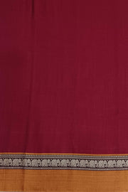 Narayanpet pure cotton saree in maroon & mustard