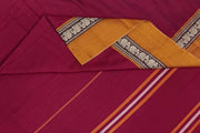 Narayanpet pure cotton saree in maroon & mustard