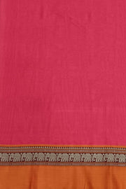 Narayanpet pure cotton saree in pink &  mustard