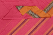 Narayanpet pure cotton saree in pink &  mustard