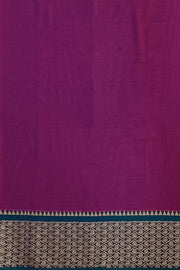 Narayanpet pure cotton saree in purple with mango motifs in  border