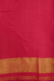 Handwoven Patola  pure silk saree in  off white with bird motifs and a contrast pallu .