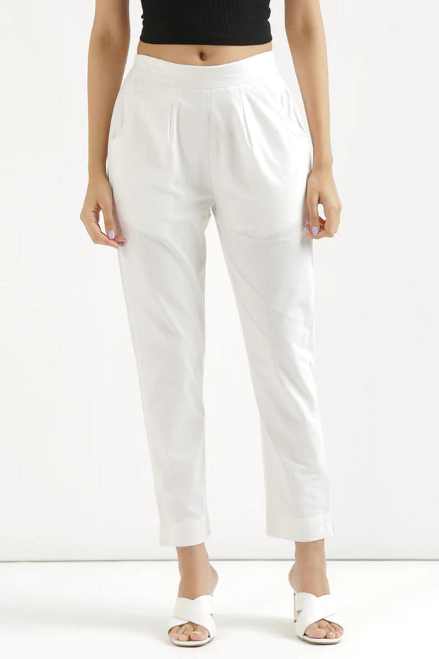 Regular cotton pants