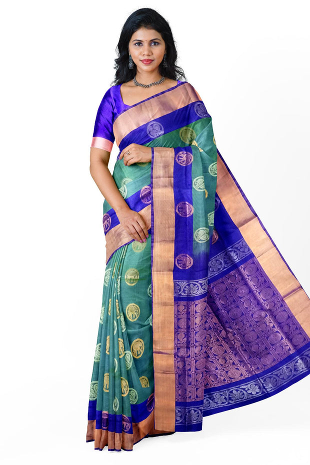 Pleasing Multi Colour Silk Traditional Saree : 88617 -