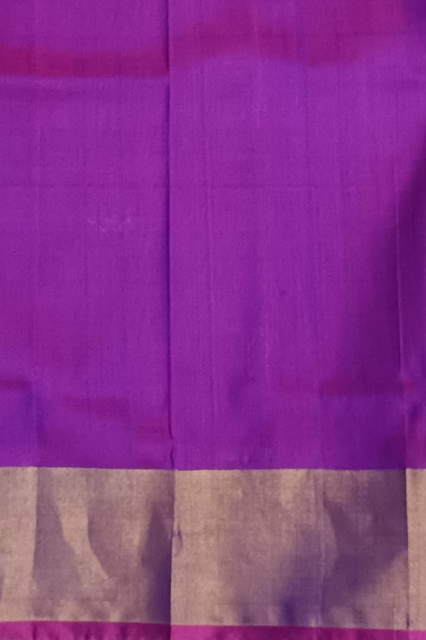 Handloom Uppada pure silk saree in peacock blue