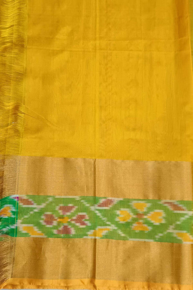 Handwoven Uppada pure silk saree in peacock blue with Pochampally border