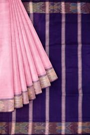 Handloom Uppada silk cotton saree  in pink & violet