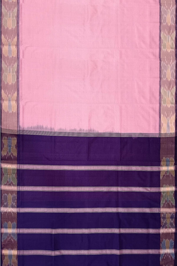 Handloom Uppada silk cotton saree  in pink & violet