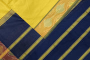 Uppada silk cotton saree in yellow & blue