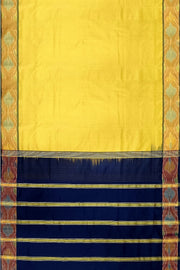 Uppada silk cotton saree in yellow & blue