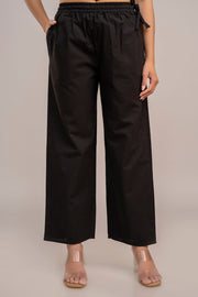 Cotton plain parallel pant