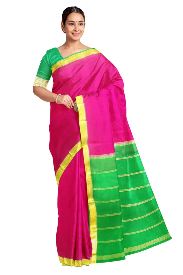 Pure mysore crepe silk 60 count saree – www.vannamayil.com